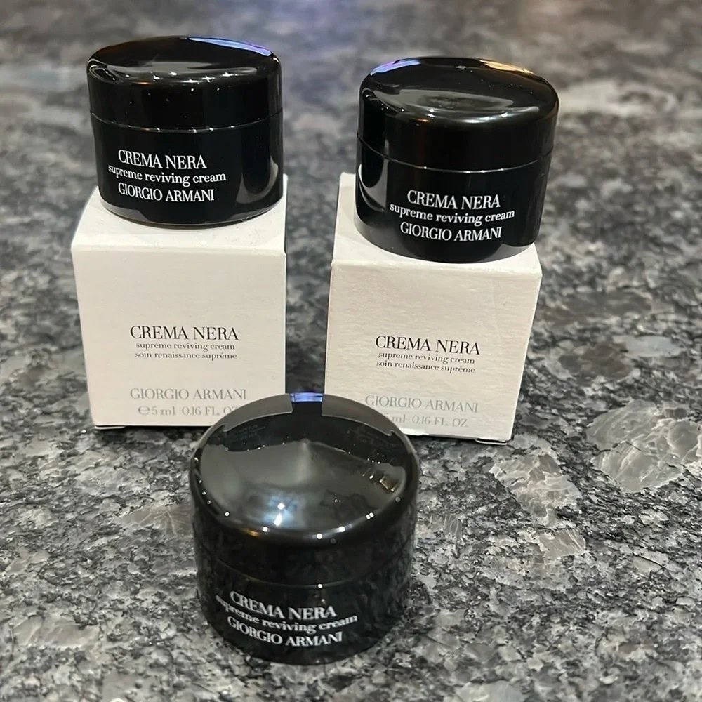 Giorgio Armani Set of 3 Crema Nera Supreme Reviving Cream 5ml Travel Size